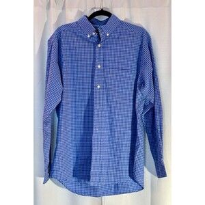 Bills Khakis Gingham Shirt Button Down Med Blue Check Men Classic Fit Cotton USA